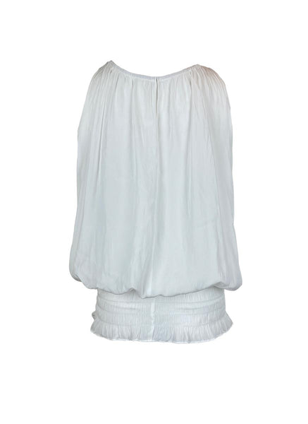 O180027 Gathered Waist Front & Back Top