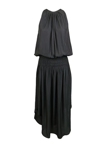 N180079 Front & Back Midi Dress *Black