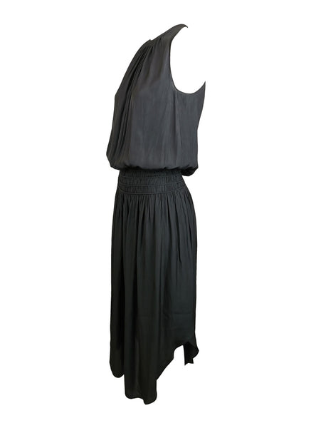 N180079 Front & Back Midi Dress *Black