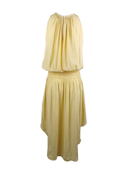 N180079 Front & Back Midi Dress *Ginger Yellow