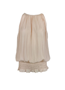 O180027 Gathered Waist Sleeveless Top