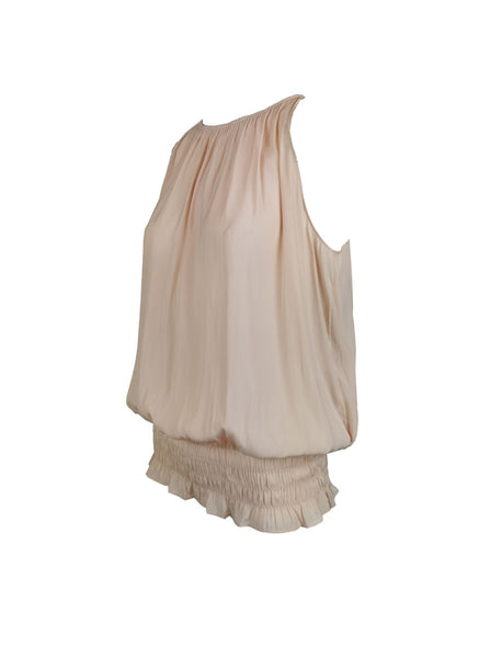 O180027 Gathered Waist Sleeveless Top