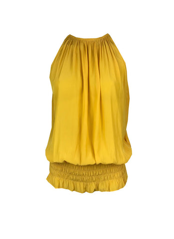 O180027 Gathered Waist Sleeveless Top